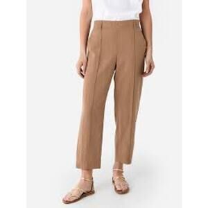Vince Mid-Rise Pleat Front Pull On Pants Tan Color Women's Size Small
